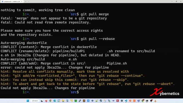 Azure DevOp Git - fatal: Not possible to fast-forward, aborting смотреть онлайн