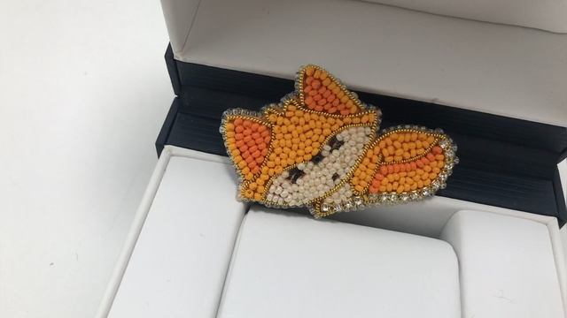 Брошь "Лиса" из бисера