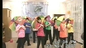 Былое... Танец с зонтиками от сотрудников ДОУ на юбилей