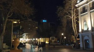 Баку в канун Нового Года. Ночной Баку. Приморский Бульвар. Центр Баку - улица Торговая