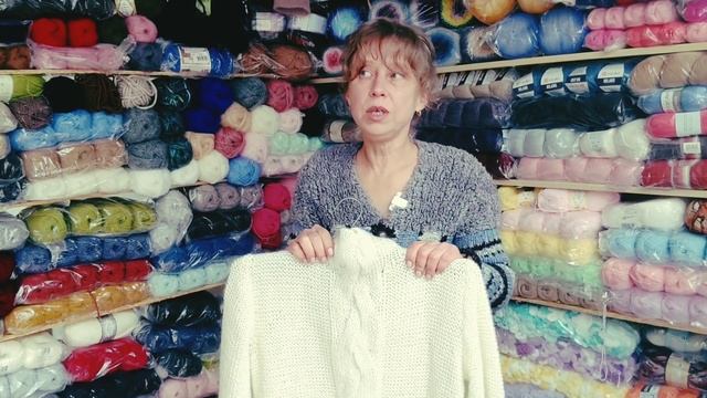 О меховой пряже : ALIZE  Furlana и нитки из шубки . Чуть подробнее о свитере "Три косы" .