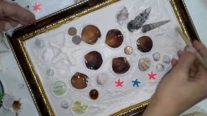 Панно с ракушками. Техника терра . Поделки из ракушек. DIY.