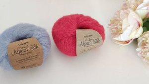 DROPS ALPACA SILK BRUSHED. Пушистая пряжа.Обзор. А почему так нравиться. Пряжа для начинающих.
