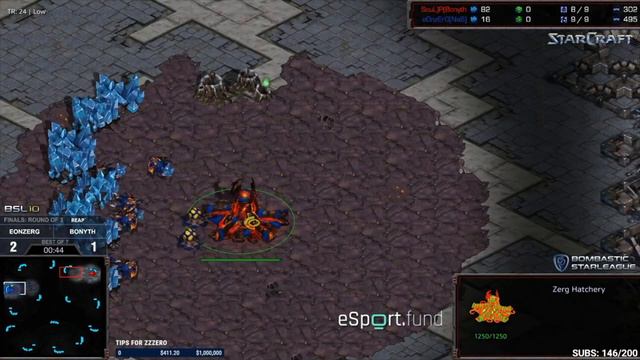 BSL 10 Semi-Finals Match 4 - eOnzErG vs Bonyth (ZvP) - StarCraft Remastered смотреть онлайн