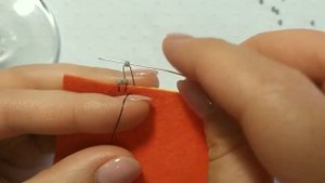 Обработка края броши бисером