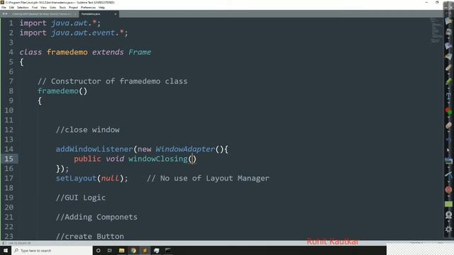 How to Create Frame using AWT in Java | Use Inheritance and Association to Create AWT Frame in Java