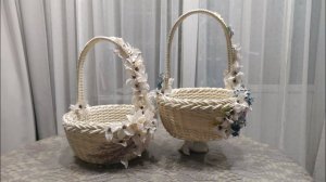 Корзина из полиротанга "Весеннее настроение" часть 3