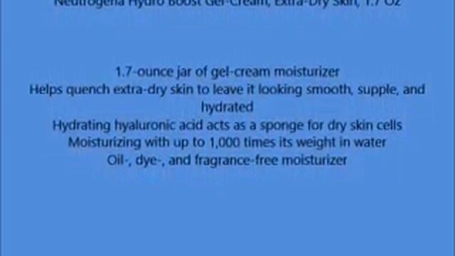 Neutrogena Hydro Boost Gel Cream, Extra Dry Skin, 1 7 Oz смотреть онлайн