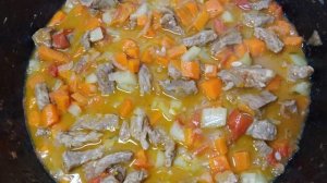 Азу с овощами и говядиной