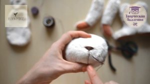 Часть 7 - Оформление мордочки и установка глаз, Шьем мишку тедди вместе с К.Мороз