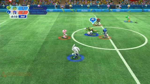 Football -Team Vector vs Team SonicCPU Mario and Sonic at The Rio 2016 Olympic Games