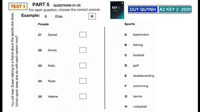 A2 KEY 2 - AUTHENTIC PRACTICE TESTS 2020 - TEST 1 PART 5 #a2key2 смотреть онлайн