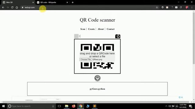 Read QR Codes with OpenCV | python | #pyGuru