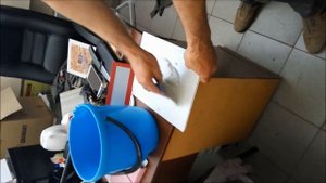 Диамант. Затираем эпоксидной затиркой мозаику.