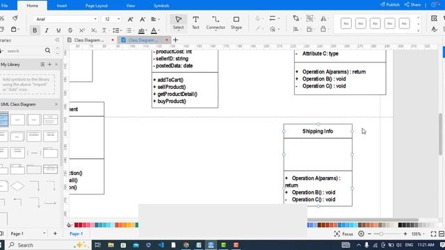 UML Class Diagram for E commerce Website