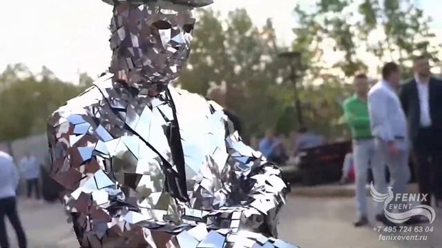 Зеркальное шоу на встречу гостей - зеркальные артисты на праздник, свадьбу и корпоратив в Москве