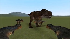 GMOD FIGHTS: DINOSAUR ISLAND NPC WAR