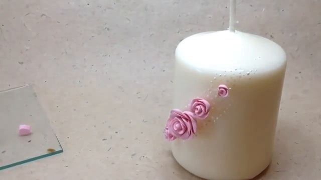 Декорируем свечи розами из полимерной глиной FIMO - МАСТЕР-КЛАСС