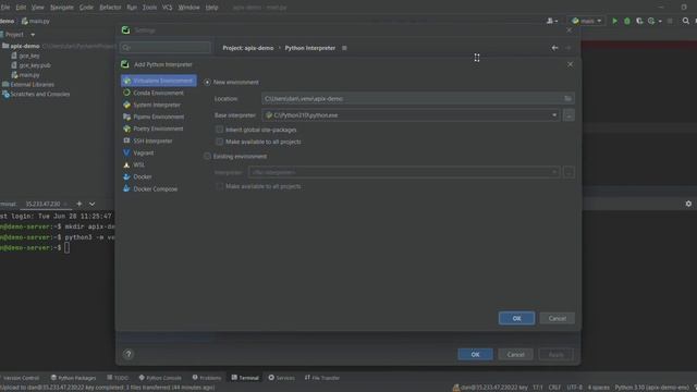 Add a remote Python interpreter with SFTP in PyCharm смотреть онлайн