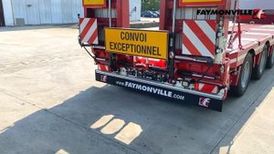 Faymonville - MultiMAX extendable semi-trailer w/ 4 axles, excavator trough & shifting double ramps