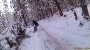 На Сноуборде за машиной. Остров Юршинский, активный отдых на природе, Отдых в Рыбинске 10.01.2016