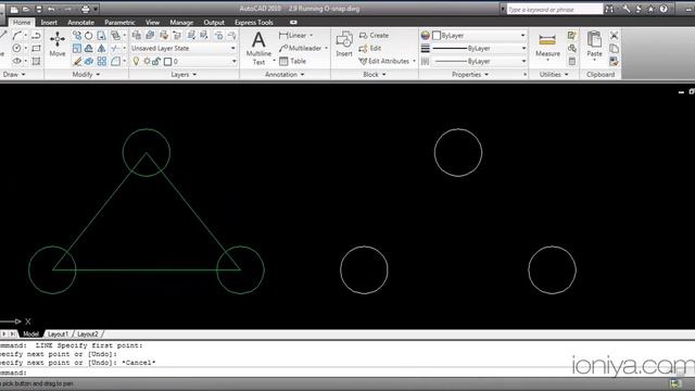 AutoCAD Tutorials : Running object snap смотреть онлайн