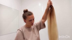 Простой хвост из канекалона, хвост на резинке, хвост для кудрявых пушистых волос
