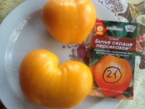 Томат "Бычье сердце персиковое". Дегустация
