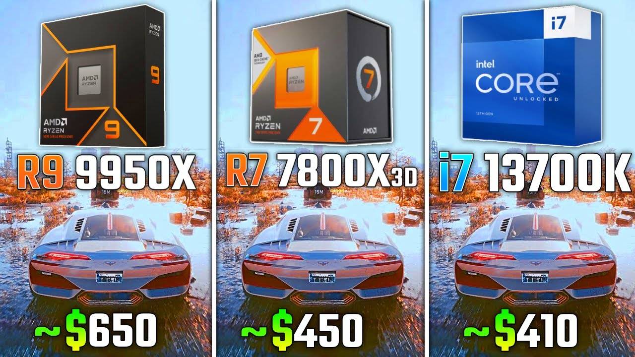 Ryzen 9 9950X - Ryzen 7 7800X3D - Intel i7 13700K | RTX 3090 Ti  | 6 игр | 2160p (4K)