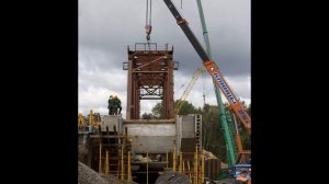 Продольная надвижка железнодорожной фермы