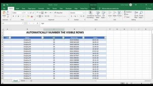 Automatically Add Serial Number on Visible Rows in Excel - Ms Excel Tutorial - Aggregate Function