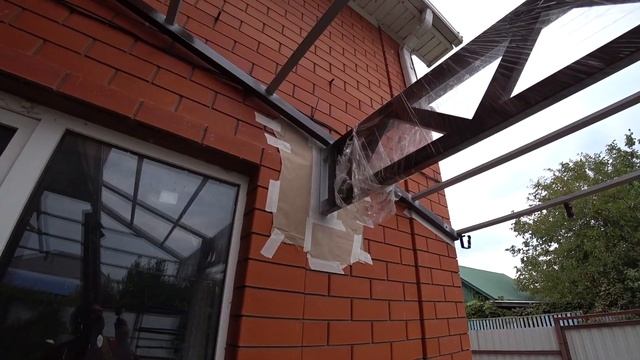 Навес из поликарбоната 24 м²