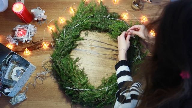 Делаю ВЕНОК // Украшаю дом к Новому Году // Влог // Christmas Room Makeover смотреть онлайн