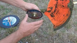 Коса по металлу)! Болгарка из мотокосы, триммера!