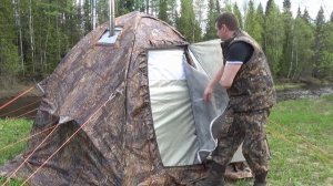 Палатка УП 2 Мини Берег + Печь Экономка Мини. Подробный обзор!