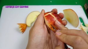 Amazing Fruit Carving Apple Bird Fruit Decoration