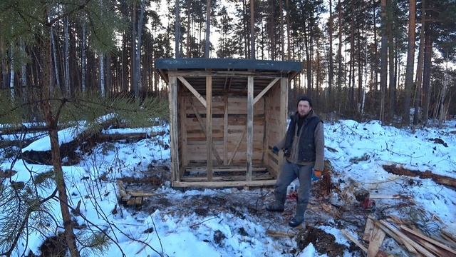 ❌Деревянные стены и пол. Строительство сарая на участке❌
