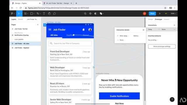 Figma After Delay Animation | Overlay Prototype