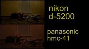 test low lights video nikon d-5200 vs panasonic hmc-41