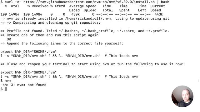 DevTips Daily: Rick and Roll Project - Installing NVM on the Digital Ocean Ubuntu Server