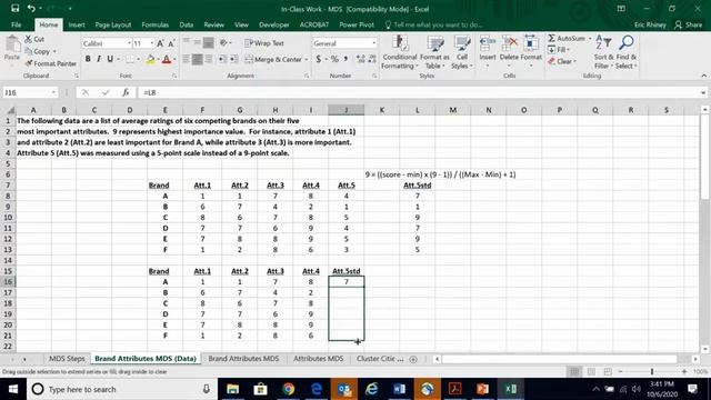 Multidimensional Scaling MDS Analysis Explanation & Excel Tutorial