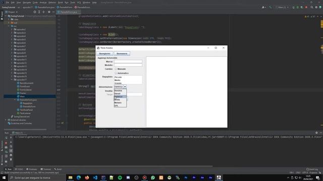 Menu a tendina con JComboBox - Tutorial Java Swing #17 смотреть онлайн