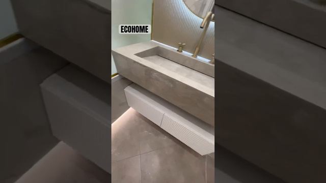 Комплект для Ванной Комнаты с Раковиной Щелевым Сливом