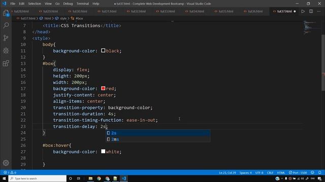 CSS Tutorial: Creating Transitions in CSS | Web Development Tutorials #37