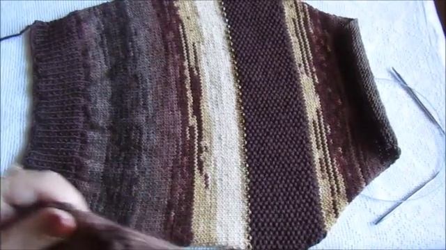 Вязание мужского свитера реглана из пряжи секционного окрашивания