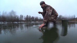 ловля щуки на флажки, по первому льду