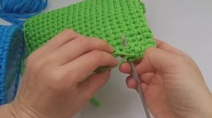 Как вязать идеально ровные галочки крючком, без наискость. Для полиэфирного шнура и трикотажной пря