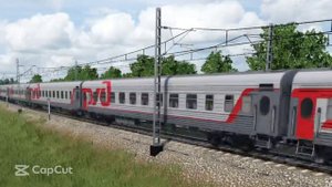 Электровоз ЭП20-011 с поездом Тобольск - Воронеж пролетает со скоростью 160 км/ч в transport fever