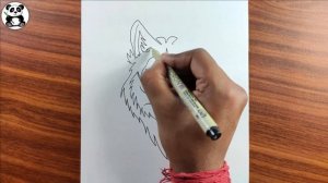 wolf tattoo drawing | black marker fox drawing@TaposhiartsAcademy