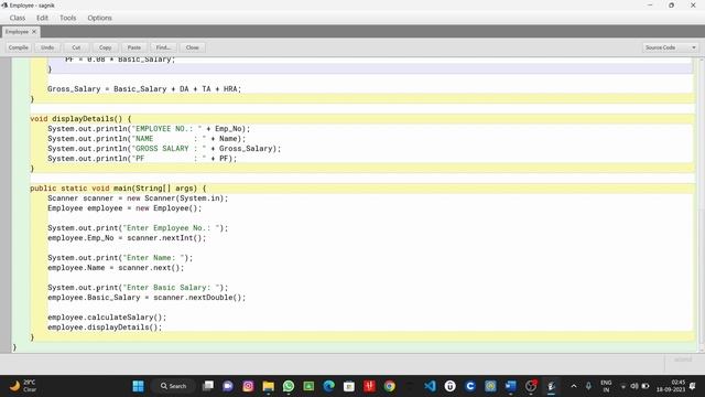 COMPUTER | Problem 38 | Multiple function class in Java to print employee details | Class 10 ICSE смотреть онлайн